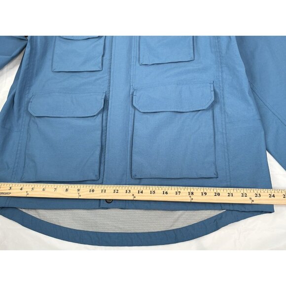 Duluth Trading Co. No-Rainer Waterproof Rain Jacket Men’s M Blue Hooded - Picture 16 of 16